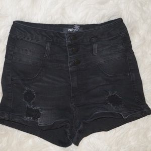 High Rise Ripped Shorts in style